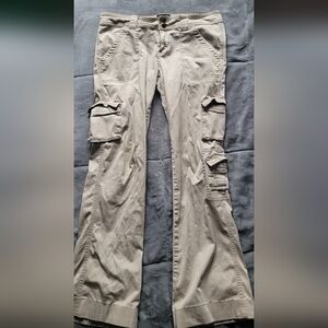 Nitrogen low-rise cargo pants, beige, size 32